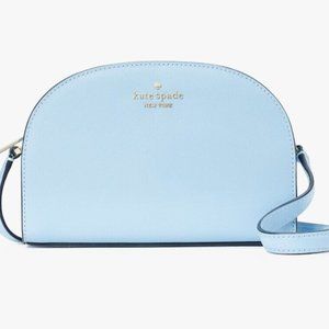 New NWT Kate Spade Perry Leather Small Dome Crossbody Celeste Blue purse